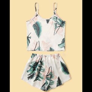White floral PJ set